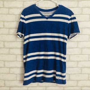 AMERICAN EAGLE STRIPED V-NECK
